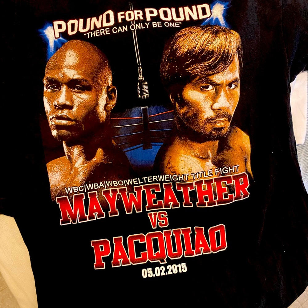 Floyd Mayweather Manny Pacquiao 2015 T-Shirt LARGE